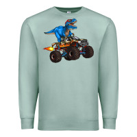 Seafoam monster truck and  t rex dinosaur Premium Sweatshirt - Artiststas
