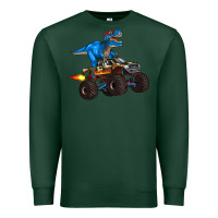 Sports Green monster truck and  t rex dinosaur Premium Sweatshirt - Artiststas