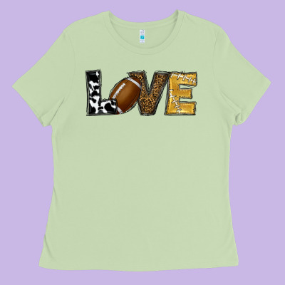 Ladies Tee football love