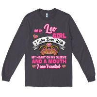 Smoke As A Leo Girl I Was Born With My Heart On My Sleeve And A Mouth Long Sleeve Tee - Jasminsmagicworld