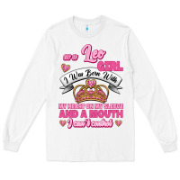 White As A Leo Girl I Was Born With My Heart On My Sleeve And A Mouth Long Sleeve Tee - Jasminsmagicworld