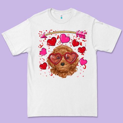 Premium Tee valentine's day toy poodle