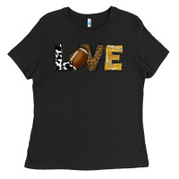 Black football love Ladies Tee - RanaPortraitStore