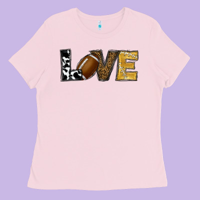 Ladies Tee football love