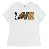 White football love Ladies Tee - RanaPortraitStore