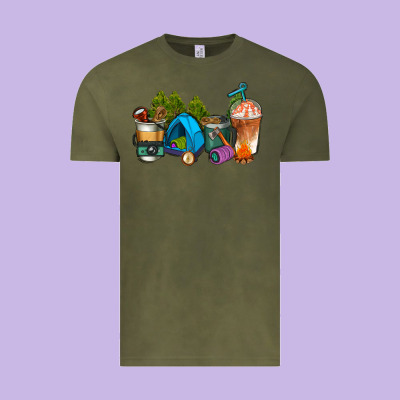 Camp Coffee Cups Ado Vintage Tee Designed By Adodesignshop