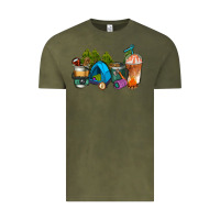 Vintage Olive camp coffee cups ado Vintage Tee - AdoDesignShop