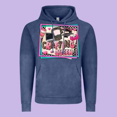 Crafting Queen Vintage Hoodie Designed By Adodesignshop