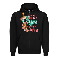 Black they see me rolling they hatin Zipper Hoodie - MaliasSmallBusiness