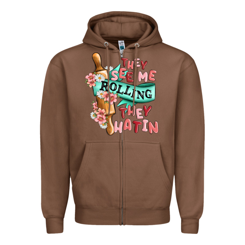 They See Me Rolling They Hatin Zipper Hoodie by MaliasSmallBusiness | Teevron