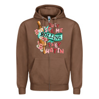 Chestnut they see me rolling they hatin Zipper Hoodie - MaliasSmallBusiness