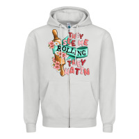 Dove Grey they see me rolling they hatin Zipper Hoodie - MaliasSmallBusiness