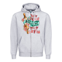 Heather Grey they see me rolling they hatin Zipper Hoodie - MaliasSmallBusiness