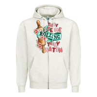 Oatmeal Heather they see me rolling they hatin Zipper Hoodie - MaliasSmallBusiness