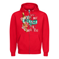 Red they see me rolling they hatin Zipper Hoodie - MaliasSmallBusiness