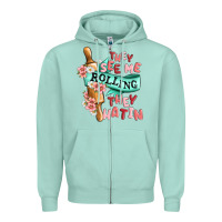 Seafoam they see me rolling they hatin Zipper Hoodie - MaliasSmallBusiness