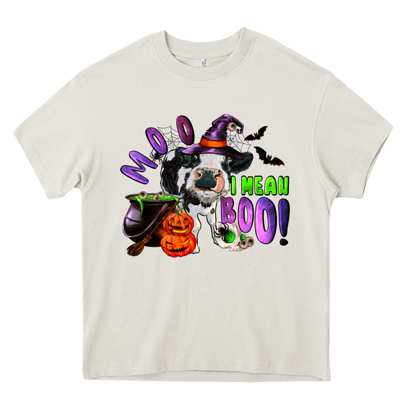Moo I Mean Boo Baby Cow Heavy Core Tee by RanaPortraitStore | Teevron