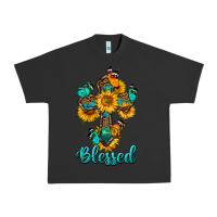 Pigment Black cross with butterfly blessed Urban Heavy Tee - BundleAndBundleShop