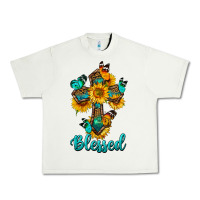 Pistachio cross with butterfly blessed Urban Heavy Tee - BundleAndBundleShop
