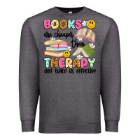 Charcoal Heather books are cheaper than therapy and twice as effective Premium Sweatshirt - Artiststas