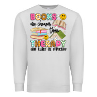 Dove Grey books are cheaper than therapy and twice as effective Premium Sweatshirt - Artiststas