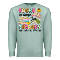 Seafoam books are cheaper than therapy and twice as effective Premium Sweatshirt - Artiststas