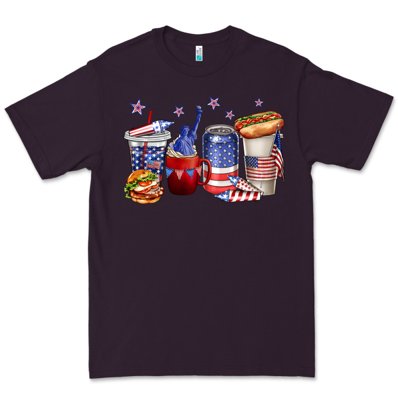 4th Of July Coffee Cups Premium Tee by texasbilliewilder | Teevron