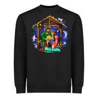 Black jesus and mary with god Heavyweight Sweatshirt - AdoDesignShop