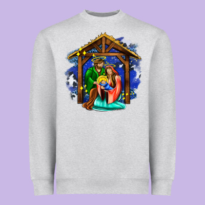 Jesus And Mary With God Heavyweight Sweatshirt Designed By Adodesignshop
