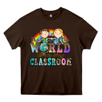 Chocolate Brown the future of the world is in my classroom Heavy Core Tee - Zillion Design Studio