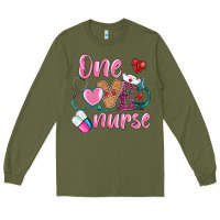 Army Green one loved nurse Long Sleeve Tee - BarkalooDesign