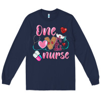 Navy one loved nurse Long Sleeve Tee - BarkalooDesign