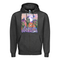 Charcoal Heather desert dreaming Zipper Hoodie - MaliasSmallBusiness