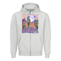 Dove Grey desert dreaming Zipper Hoodie - MaliasSmallBusiness