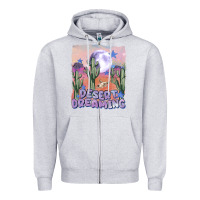 Heather Grey desert dreaming Zipper Hoodie - MaliasSmallBusiness