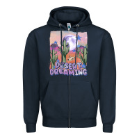 Navy desert dreaming Zipper Hoodie - MaliasSmallBusiness
