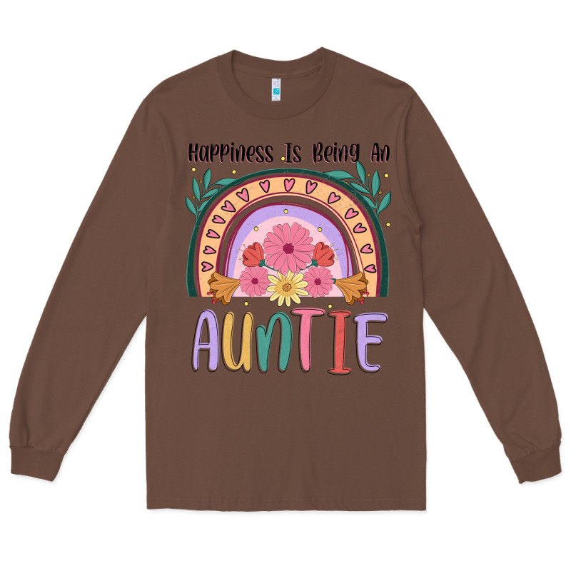 Happiness Is Being An Auntie Long Sleeve Tee by JahusDesignShop | Teevron