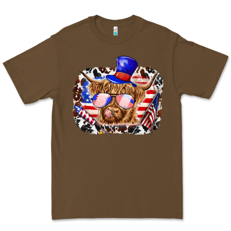4th Of July Cow Premium Tee by texasbilliewilder | Teevron