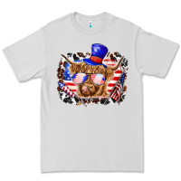 Dove Grey 4th of july cow Premium Tee - texasbilliewilder