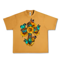 Cross With Butterfly Urban Heavy Tee | Teevron