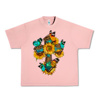 Salmon cross with butterfly Urban Heavy Tee - BundleAndBundleShop