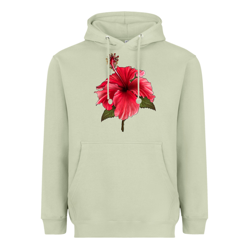 Puerto Rican Hibiscus Flower Heavyweight Hoodie by LillyAllenDesigns | Teevron