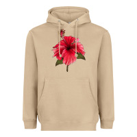 Mushroom Puerto Rican Hibiscus Flower Heavyweight Hoodie - LillyAllenDesigns