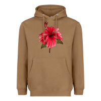 Toasted Coconut Puerto Rican Hibiscus Flower Heavyweight Hoodie - LillyAllenDesigns