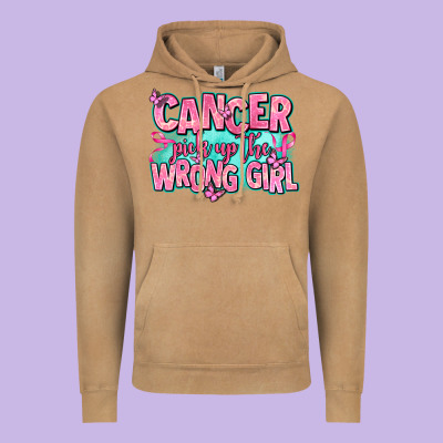 Cancer Pick Up The Wrong Girl Vintage Hoodie Designed By Adodesignshop