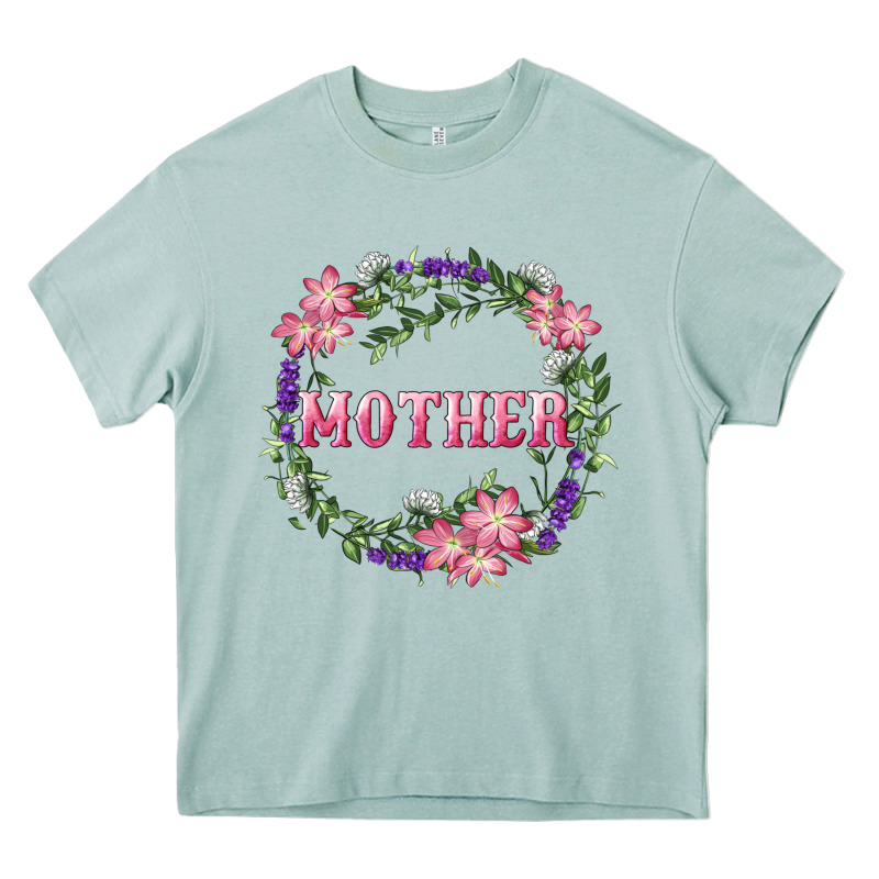 Mother With Floral Wreath Heavy Core Tee by RanaPortraitStore | Teevron