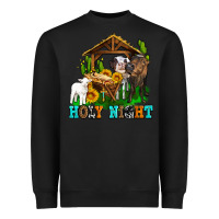 Black holy nıght cows and sunflowers Heavyweight Sweatshirt - AdoDesignShop