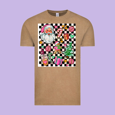 Pink Christmas Elementary Vintage Tee Designed By Adodesignshop