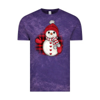 Cloud Purple christmas snowman Vintage Tee - JahusDesignShop