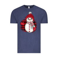 Vintage Denim christmas snowman Vintage Tee - JahusDesignShop